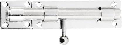 Alise 6 inch Barrel Bolt Latch,Slide Bolt Latch,Heavy Duty Solid SUS304 Stainless Steel Slide Lock for Wooden Fence,Barn Door,Interior or Outdoor Door Chrome MS8000