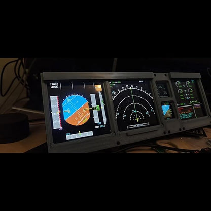 Hoowalt D106 4-in-1 Flight Simulator Display - PFD/ND/ECAM/E/WD for MSFS 2020/2024, Compatible with PMBG, FBW NEOV2 | Windows Home Cockpit Panel for A32X/A35X/A38X