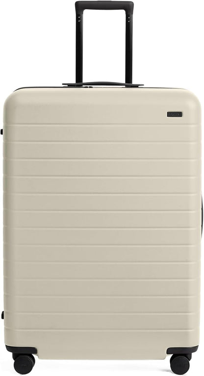 Away Large Checked Luggage, 29 Inch Hardside Suitcase with Spinner Wheels, Lightweight & Durable, TSA Lock, Salt White Matte