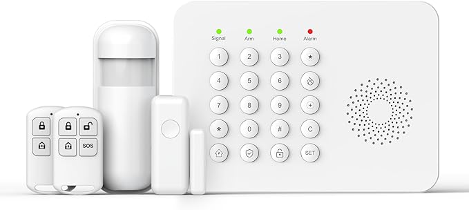 PGST Home Alarm System,Wireless Home Security System with Door and Motion Sensors,5 Piece Alarm Kits,4G SMS/Phone App Instant Alerts,24/7 Professional Monitoring for Villa,Apartment,Kids Safety