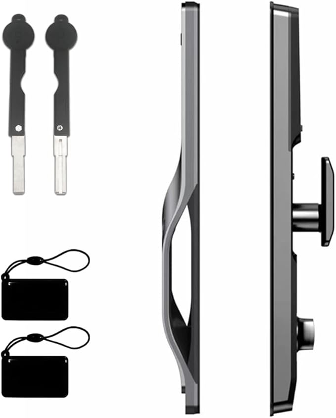 Sophies Smart Door Lock with Camera, Wi-Fi Smart Locks Fully Automatic 3D Face Recognition Smart Biometrics Fingerprint Door Lock Tuya Remote Control NFC Password with Doorbell