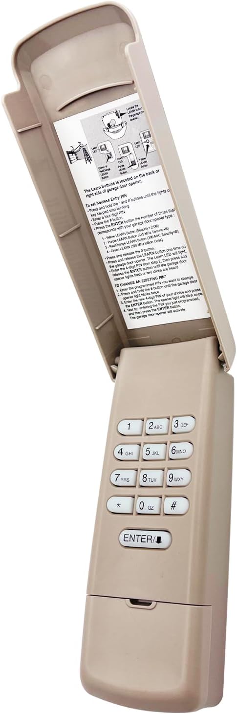 Garage Door Opener Wireless Keyless Keypad, Compatible with 877MAX, G940EV-P2, 878MAX, 377LM, 977LM, 877LM, 66LM,Replacement for LiftMaster, Chamberlain, Craftsman