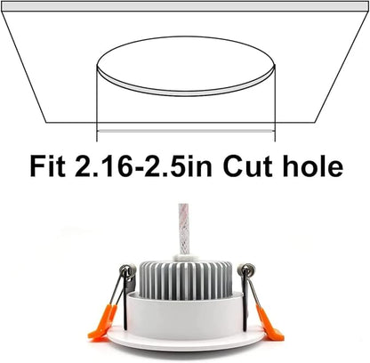 YGS-Tech 2 Inch LED Recessed Lighting, Dimmable Downlight 3W(35W Halogen Equivalent), CRI80, 5000K Daylight White Ceiling Light with LED Driver (16 Pack)