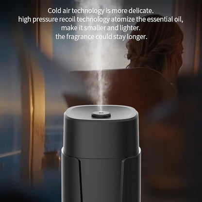 Waterless Scent Diffuser – 1200 Sq Ft Coverage, Essential Oil Diffuser with Remote Control, Quiet Aromatherapy Diffuser with LED Light & Timer, Scent Air Machine for Home, Office, Hotel