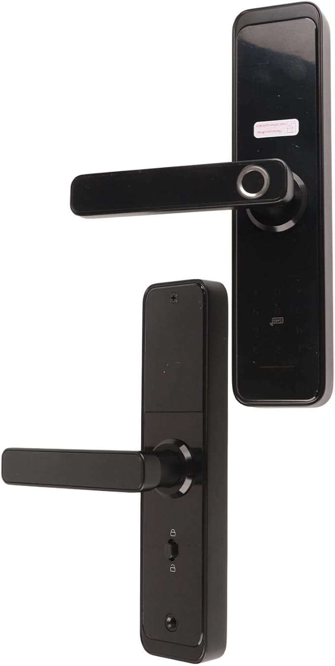 Smart Digital Door Lock, Keyless Entry Touch Keypad Deadbolt, Black, Adjustable Direction - High Security Fingerprint & Password Access, Multiple Unlock Methods, Suitable for