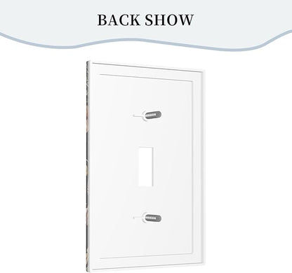 Decorative Light Switch Plate Covers Boho Black Butterfly Rustic Flower 1 Gang Light Switch Cover Plate Single Toggle Wall Plate Outlet Covers Faceplate for Bedroom Home Decor