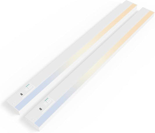 Ensenior 32 Inch Hand Wave Motion Sensor LED Under Cabinet Lighting with Hardwired or Plug-in Installation, Dimmable Under Counter Lights with 2.4G Wireless Control for Kitchen, 5CCT, 120V, 18W 1100LM