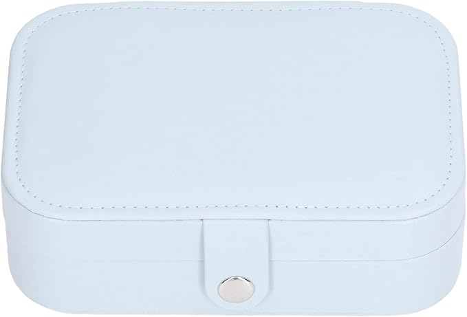 Jewelry Travel Case, Large Capacity Leather Jewelry Box, Multifunctional Travel Jewelry Organizer with 5 Necklace Hooks, 20 Earring Slots, 12 Ring Grooves, for Earrings Rings Brace