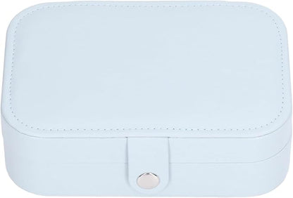 Jewelry Travel Case, Large Capacity Leather Jewelry Box, Multifunctional Travel Jewelry Organizer with 5 Necklace Hooks, 20 Earring Slots, 12 Ring Grooves, for Earrings Rings Brace