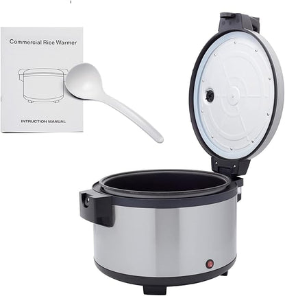 Tartle Commercial Rice Warmer and Soup Warmer - Warms 64 Cups Continuously for 12+ Hrs - Large Capasity, Non Stick & Keeps Rice Fluffy