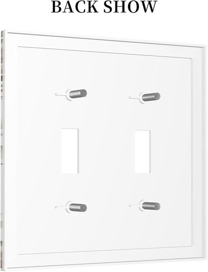 Decorative Switch Plates Vintage Warm Color Orange Flowers And Leaves 2 Gang Double Toggle Outlet Light Switch Cover Wall Plate Electrical Faceplate for Bedroom living Room Decor