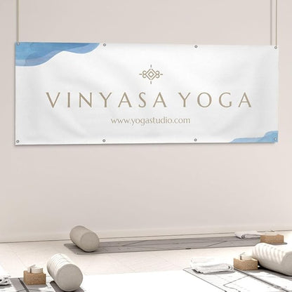 Staples Custom Scrim Vinyl Banner - 24W" x 96L" Quote Banner with 4 Grommets - Durable Outdoor Sign for Events, Promotions, and Business Advertising (Light)
