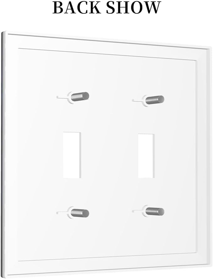 Outer Space Colorful Starry Sky Galaxy Planet Decorative Switch Plates 2 Gang Double Toggle Outlet Light Switch Cover Wall Plate Electrical Faceplate for Bed Room Living Room Decor