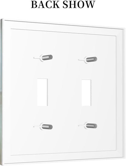 Funny Cat Retro Abstract Flowers Kitten Decorative Switch Plates 2 Gang Double Toggle Outlet Light Switch Cover Wall Plate Electrical Faceplate For Kids Room Bed Room Decor