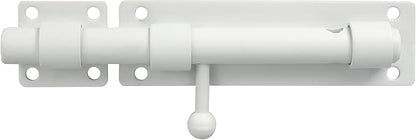 Alise 8 inch Barrel Bolt Latch,Slide Bolt Latch,Heavy Duty Solid SUS304 Stainless Steel Slide Lock for Wooden Fence,Barn Door,Interior or Outdoor Door White