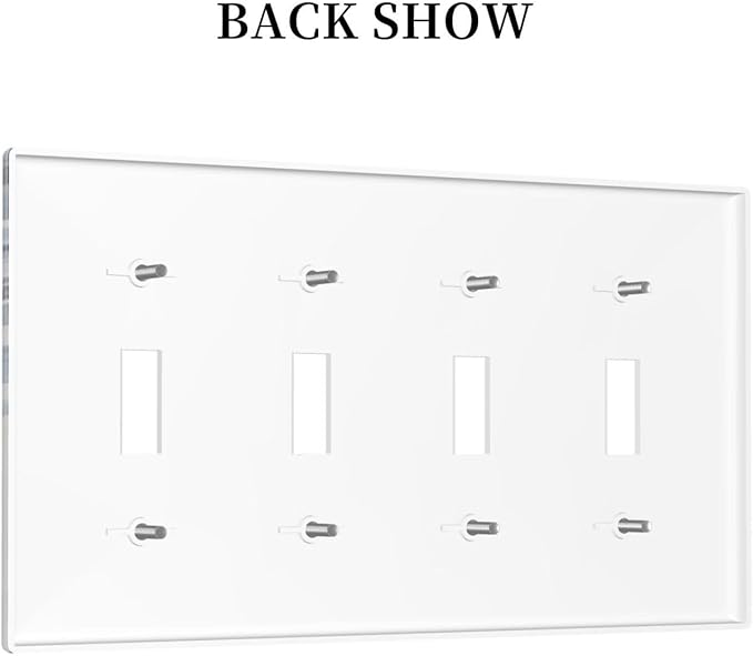Eucalyptus Rustic Watercolor Plant Light Switch Covers Quad Toggle Electrical Faceplate 4 Gang Wall Plate Decorative Switch Plates For Farmhouse Home Decor