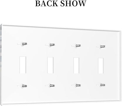Eucalyptus Rustic Watercolor Plant Light Switch Covers Quad Toggle Electrical Faceplate 4 Gang Wall Plate Decorative Switch Plates For Farmhouse Home Decor