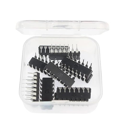 50Pcs 5 Values 74LSxx Series Logic IC Assortment Kit - IC Socket - 74LS00 74LS02 74LS04 74LS08 74LS32 IC Chip
