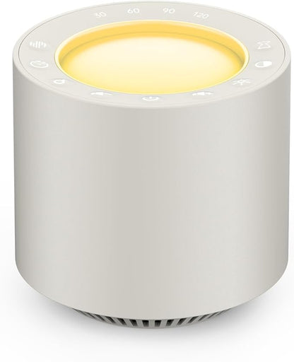 Baby White Noise Machine: Red Light Therapy Sleep Sound Machine with 38 Soothing Sounds & Calming Womb Soother Shusher, Memory Function, Dimmable Nursery Night Light with Timer, Baby Gift