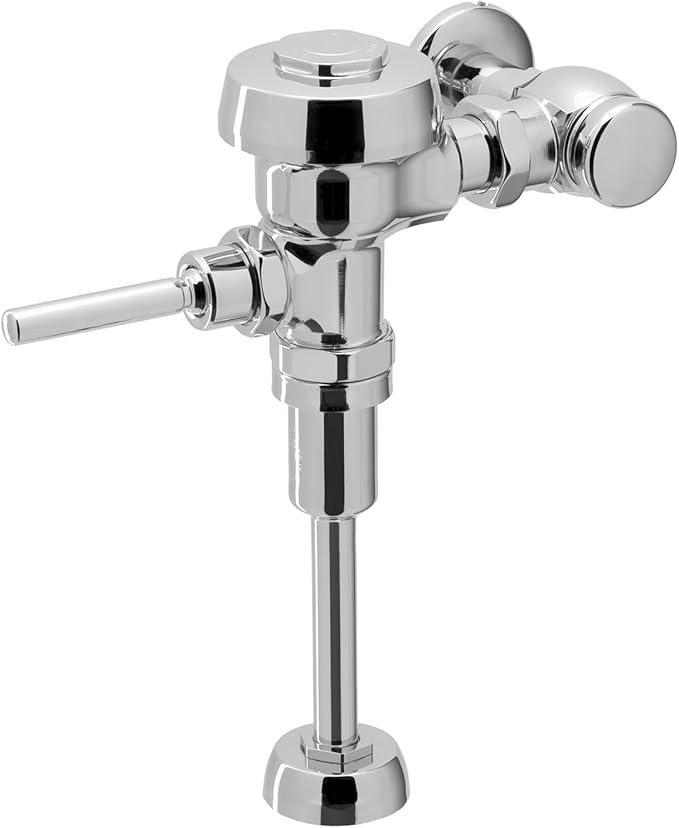 Sloan Royal 186 Exposed Manual Urinal Flushometer, 1.0 GPF Manual Flush Valve - Single Flush Non-Hold-Open Handle, Fixture Connection Top Spud, Polished Chrome Finish, 3012636