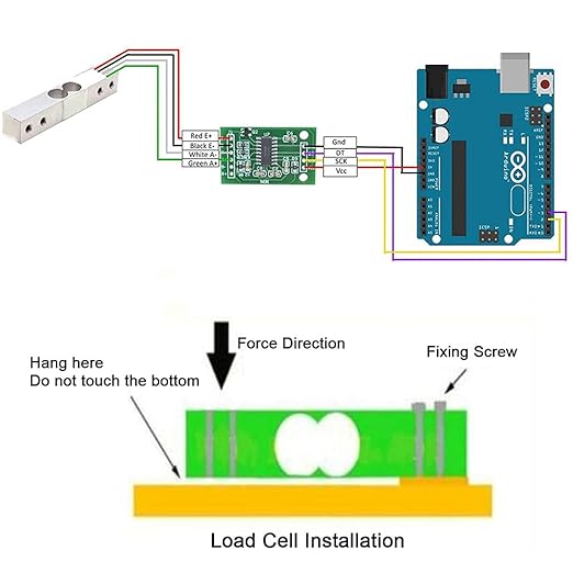 ShangHJ 4 Sets Digital Load Cell Weight Sensor + HX711 ADC Module Weighing Sensor for Arduino DIY Portable Electronic Kitchen Scale Kit (10kg)
