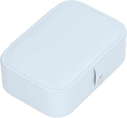 Jewelry Travel Case, Large Capacity Leather Jewelry Box, Multifunctional Travel Jewelry Organizer with 5 Necklace Hooks, 20 Earring Slots, 12 Ring Grooves, for Earrings Rings Brace