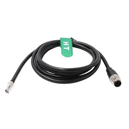 M12 A Code 4 pin Male Cable to Open Wire for Industrial Sensor Encoder Actuator Automation Device Network IO Link Profibus Power Data, Shield 30m