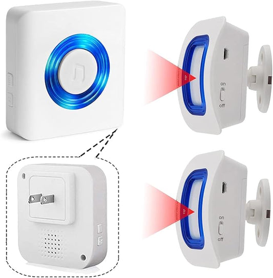 Evernary Wireless Indoor Motion Sensor Alarm, Bed Alarm and Fall Prevention for Elderly / Dementia Patients /Kids (2 Motion Detector +1 Receiver)