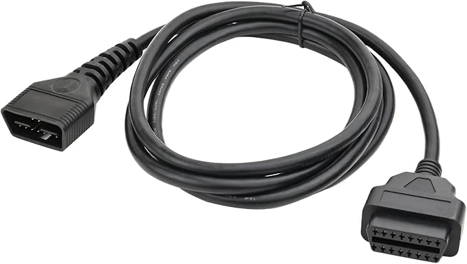 iKKEGOL Full 16 Pin OBD2 OBD II Male to Female Extension Cable Cord Diagnostic Tool Adapter for Auto Car Vehicle Truck 24V All OBD2 Port Plug Connector 24AWG (1M/3.3FT)