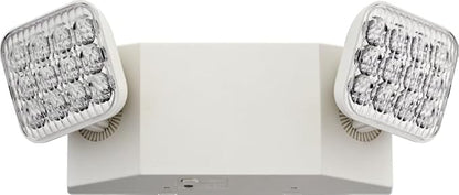 Lithonia Lighting Basics LED Emergency Light, Emergency Lighting with Dual Adjustable LED Lamp Heads, Wall Mount, Damp Location Rated, 90-Minute Backup, 120/277V, White, 4-Pack (EU2C CP4)