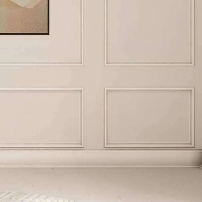 Peel and Stick Wall Molding Package Ready to Assemble, Pre-Cut Factory Primed, Wall Panel Kit, Wall Molding Package - Wall Trim Kit (Model-3)