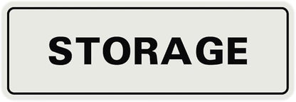 Standard STORAGE Door/Wall Sign - Lt Gray - Small (1 Pack)