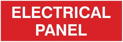 All Quality Basic Electrical Panel Sign - Fire Regulation Safety Compliance Sign -Red - Small (1 Pack)