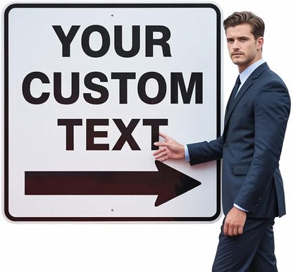 Custom Aluminum Signs – Personalized Weatherproof Metal Signs for Indoor & Outdoor Use – Multiple Sizes – Add Text/Logo – Optional Reflective & Double-Sided Printing – for Home, Business, Hazard, Garden, Door & Commercial Use (square, 36x36inch)