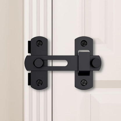 2 Set 4" Gate Latches Safety Door Lock for Barn Door, Heavy Duty Stainless Steel Farm Flip Gate Latch,Black