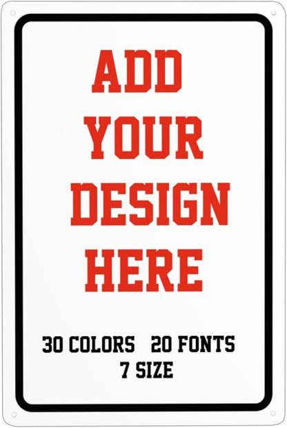 Custom Signs Outdoor Metal Sign - 12 x18 Personalized Signs for Business, Workplace, Office, Home, Delivery Signs, Road Signs, Garden Signs, Hazard Signs, Intersection Signs, Parking Signs, Decorative Signs