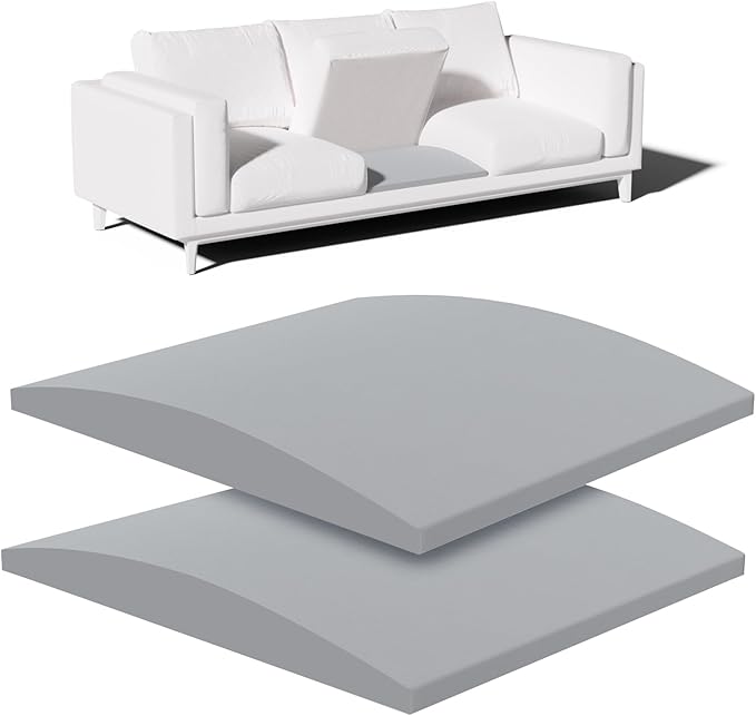 Couch Cushion Support for Sagging Seat – 2 Pack 20x20x2 Inch Sofa Cushion Board Saver & Replacement Insert for Saggy Couch or Chair, Quick No-Tool Install with 40D High Density Foam