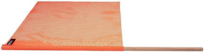 Mytee Products (16 Pack) 18"x18" Orange Safety Flags for Truck Loads w/Dowel - DOT Compliant Jersey Mesh Warning Flags on Stick for Oversize Wide Load, Construction, Road Traffic, Pedestrian Signs