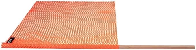 Mytee Products (8 Pack) 18"x18" Orange Safety Flags for Truck Loads w/Dowel - DOT Compliant Jersey Mesh Warning Flags on Stick for Oversize Wide Load, Construction, Road Traffic, Pedestrian Signs