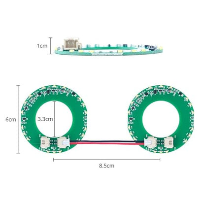 Touch Sensor Circuit Board DIY Touch-Sensitive Smart Table Module Built-in LED Light for Hexagon Coffee Luminous Table Touch Light Up Touch Switch 10Pcs (RGB)