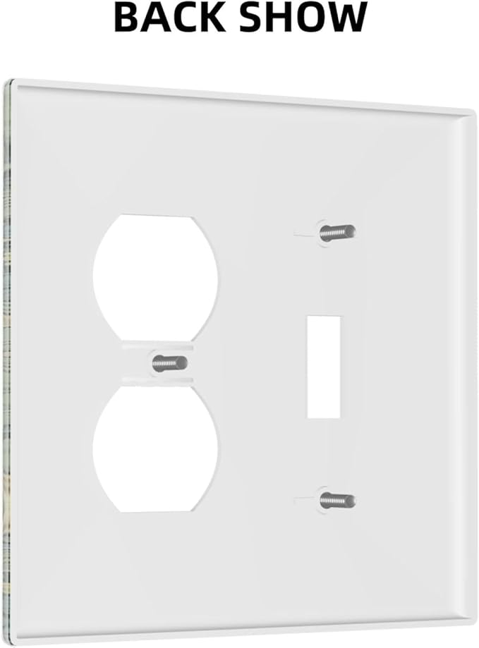 Wallplates Vintage Floral Plant Sage Green William Morris 1 Toggle 1 Duplex Switch Plate Electrical GFCI Faceplate Decorative Light Switch Covers for Bedroom Home Decor