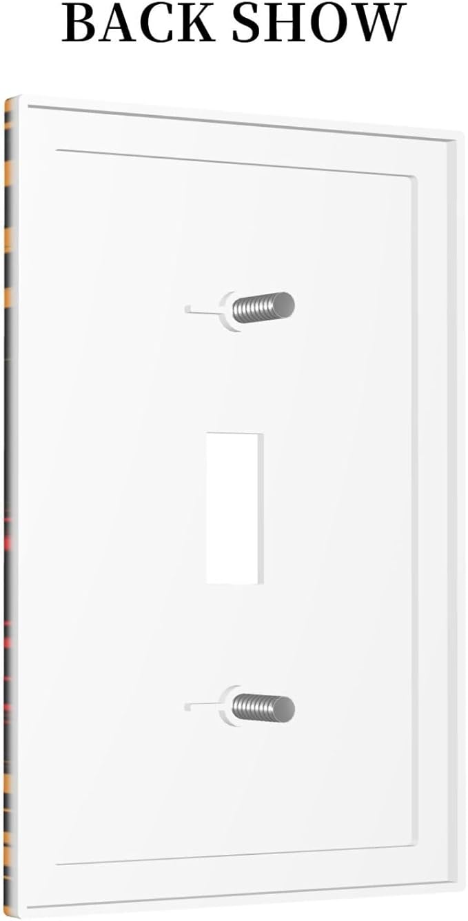Decorative Light Switch Plate Covers Gamepad Theme Graffiti 1 Gang Light Switch Cover Plate Single Toggle Wall Plate Outlet Covers Faceplate for Game Room Bedroom Decor （2 Pack）