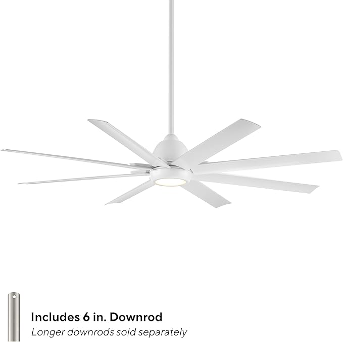 WAC Lighting Mocha XL 8-Blade Aluminum Smart Ceiling Fan in Brushed Nickel
