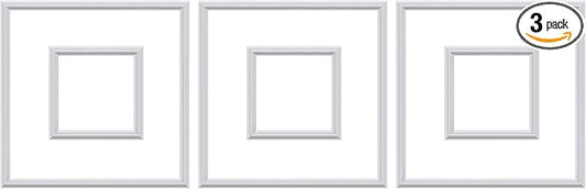 3 PCS Premade Wainscoting Panels Accent Wall Panels for Interior Wall Decor Easy DIY Build and Batten Chair Rail & Picture Frame Door Decor (20 x 20 + 10 x 10in)