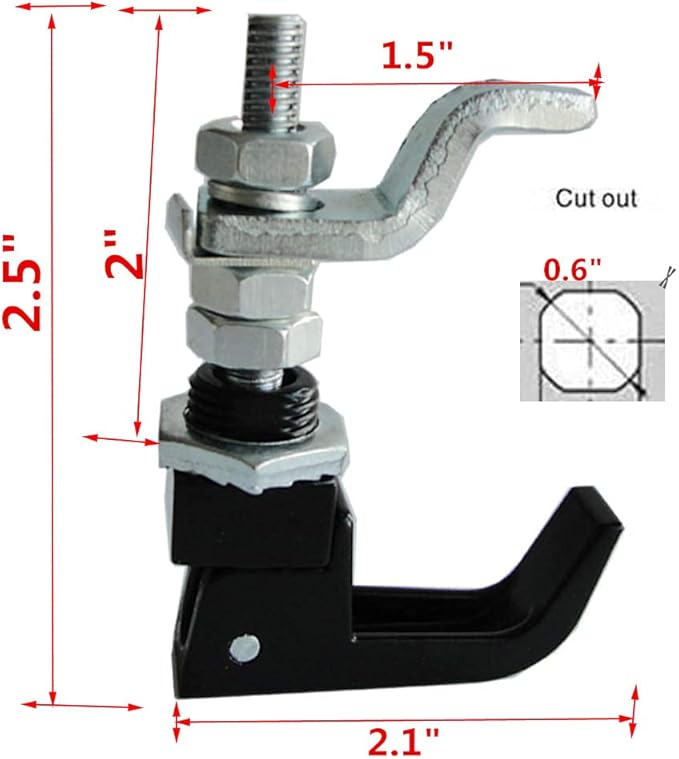 2PCS Black Powder Coated Lift and Turn Compression Latch, Adjustable Grip¡­