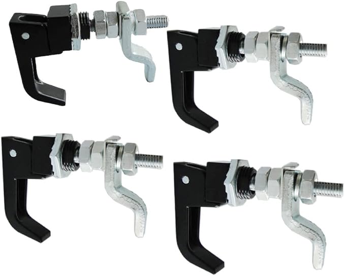 4PCS Lift and Turn Latches and Compression Latch, Adjustable Grip Handle Rotation 360 Black