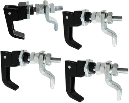 4PCS Lift and Turn Latches and Compression Latch, Adjustable Grip Handle Rotation 360 Black