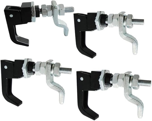 4PCS Lift and Turn Latches and Compression Latch, Adjustable Grip Handle Rotation 360 Black