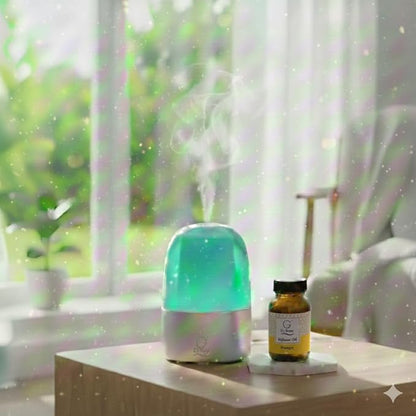 G’s Breeze Smart Diffuser with Refill – Bluetooth & Wi-Fi App Control, Gradient LED Lighting, Adjustable Scent Intensity, Low Noise, 24 Hour Schedule, Aromatherapy Diffuser for Home & Office - Mango