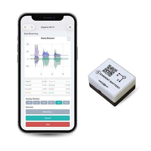 EVB Wi-Fi Vibration & Motion Sensor up to 6.66kHz | 6-Axis IMU (Accelerometer + Gyroscope) | Wi-Fi and AP Mode | API Software Portal | Sensor for Engineering Applications, EVs, & R&D Labs
